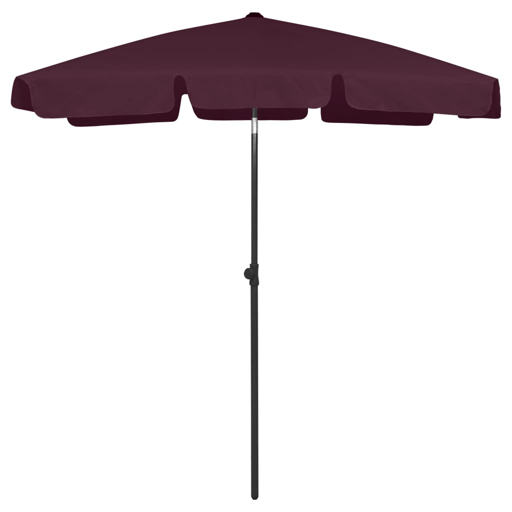 foto del prodotto ombrellone da spiaggia bordeaux 180x120 cm cod mxl 24645