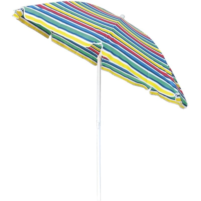 foto del prodotto ombrellone da spiaggia girevole rotondo eurogarden in poliestere fantasie assortite 180x180 cm