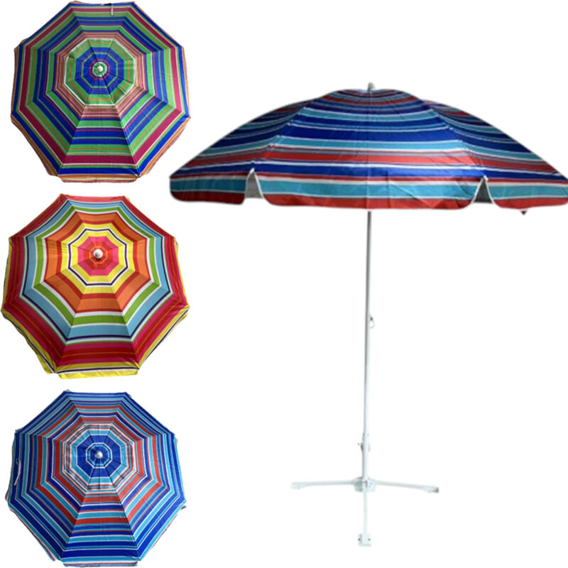 foto del prodotto ombrellone da spiaggia mare diametro 200 cm palo in alluminio colori assortiti