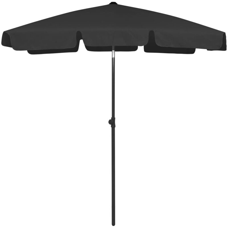 foto del prodotto ombrellone da spiaggia nero 180x120 cm vidaxl