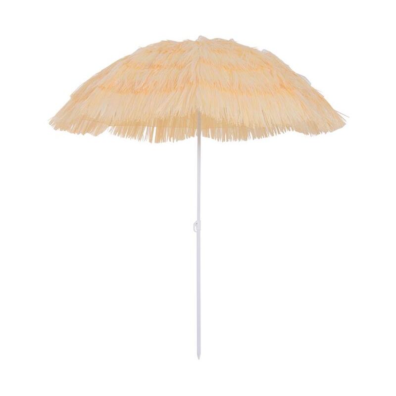 foto del prodotto ombrellone da spiaggia palo inclinabile e 8 steche 160 cm beige