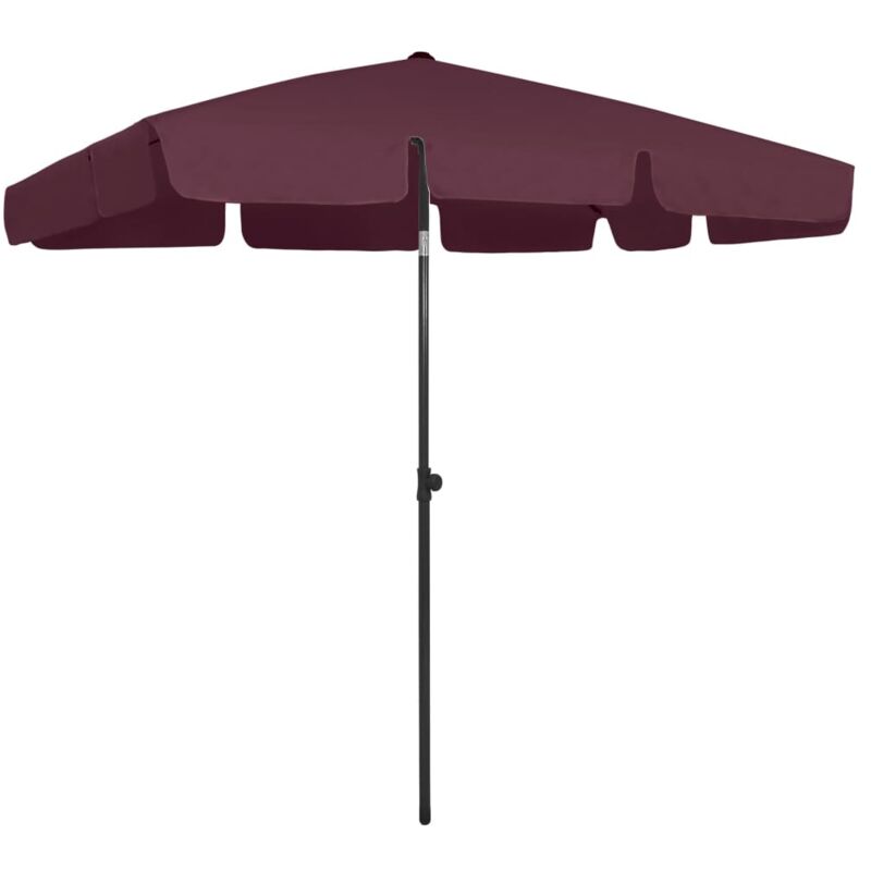 foto del prodotto ombrellone da spiaggia rosso bordò 200x125 cm - vidaxl