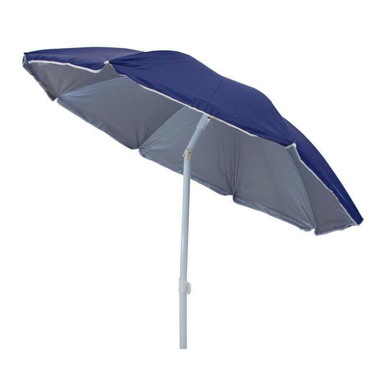 foto del prodotto ombrellone da spiaggia tondo 2 mt con palo in acciaio e telo in nylon large beach