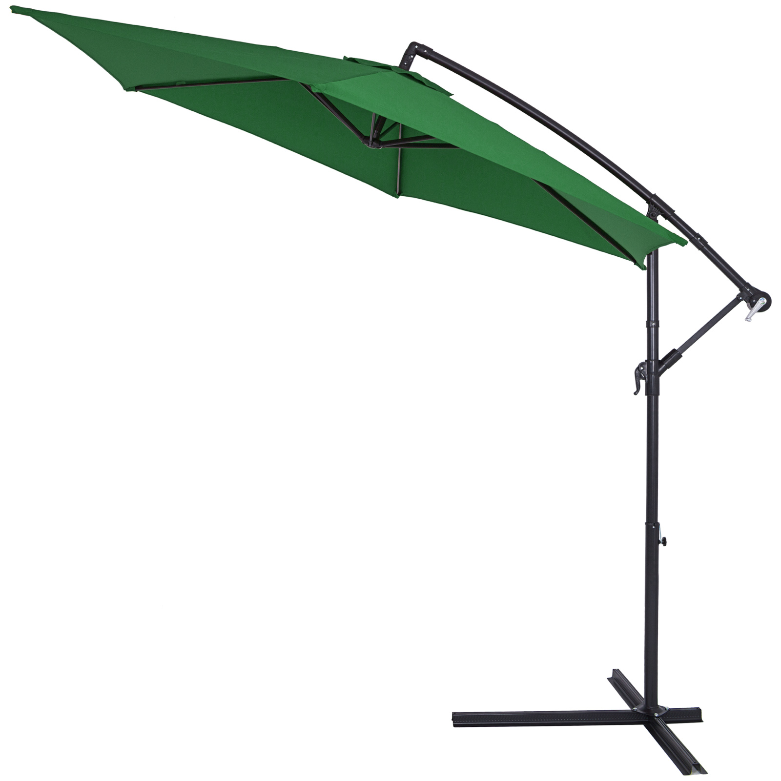 foto del prodotto ombrellone decentrato verde alluminio 300cm uv50 