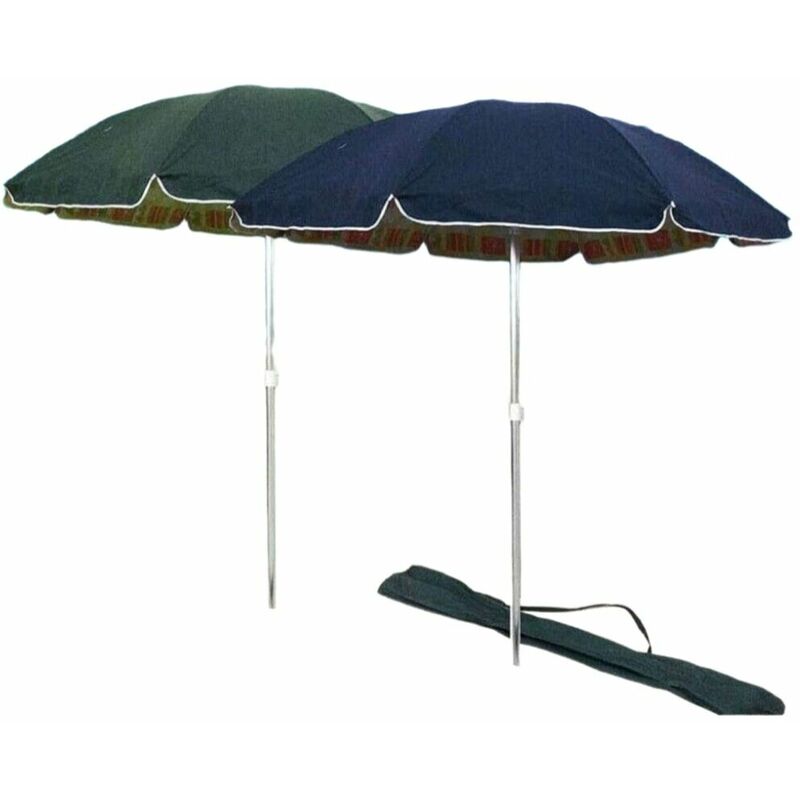 foto del prodotto ombrellone doppia tela mare per spiaggia giardino d200 palo alluminio duplex antiruggine punta rinforzata sacca facile trasporto colorigenerali blu