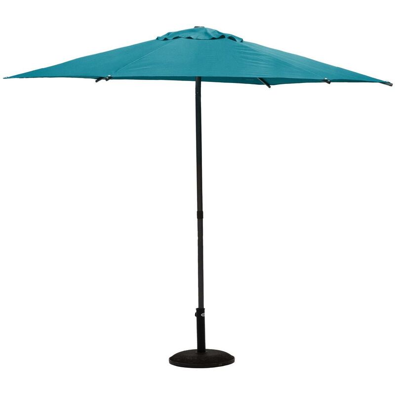 foto del prodotto ombrellone dritto rotondo soya in acciaio blu anatra d2.7m hesp ride