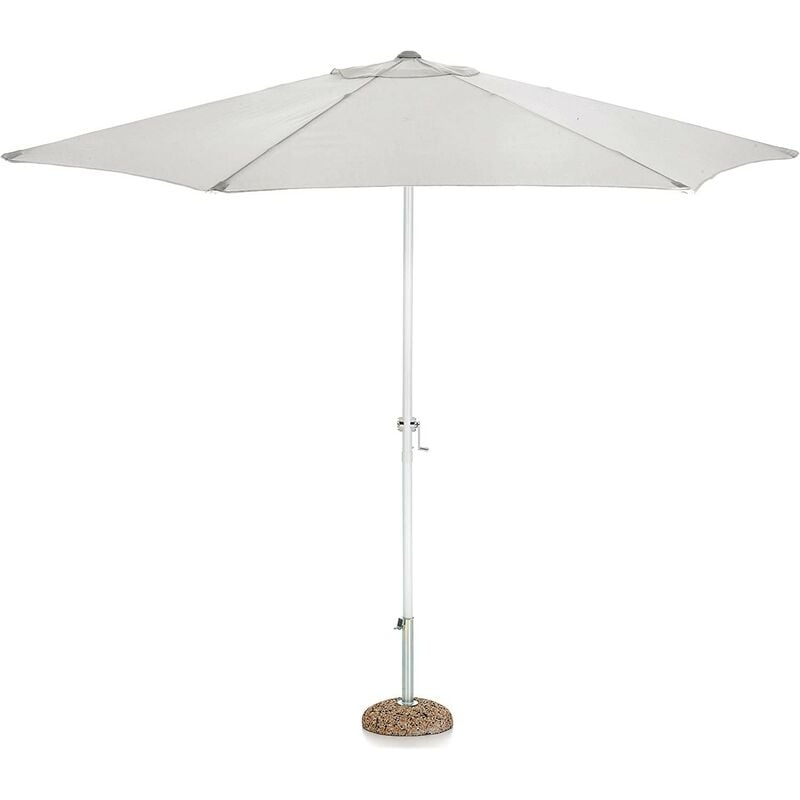 foto del prodotto ombrellone garden grigio giardino terrazzo telo con manovella 3 metri