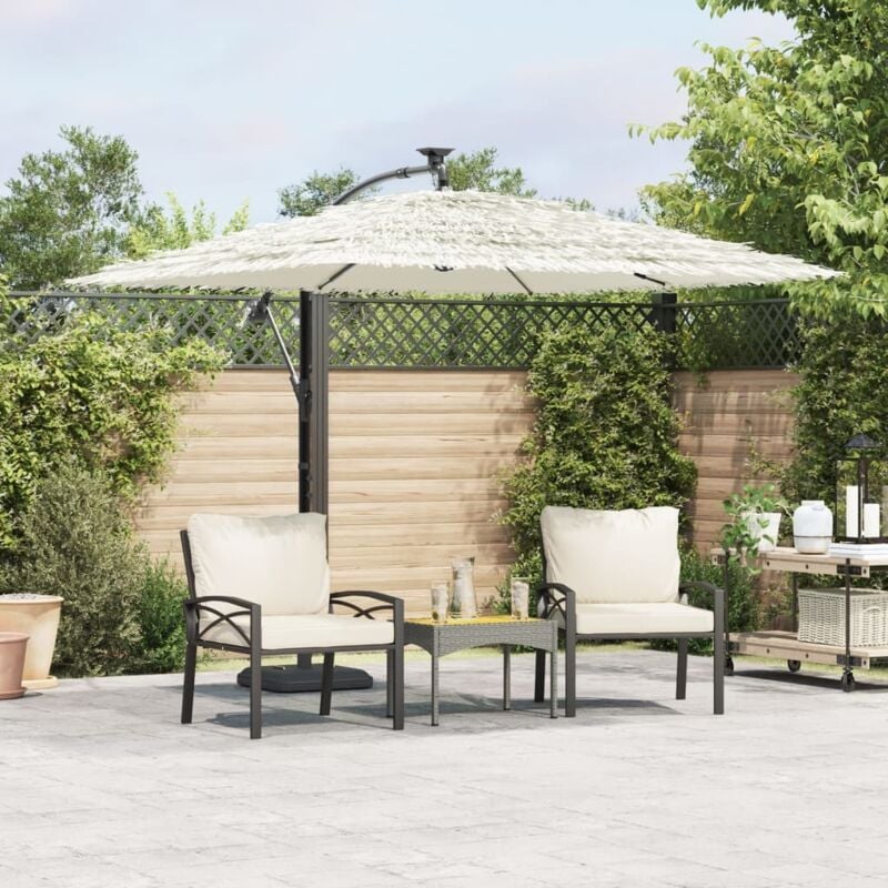 foto del prodotto ombrellone giardino con palo in acciaio bianco 246x246x230 cm vidaxl