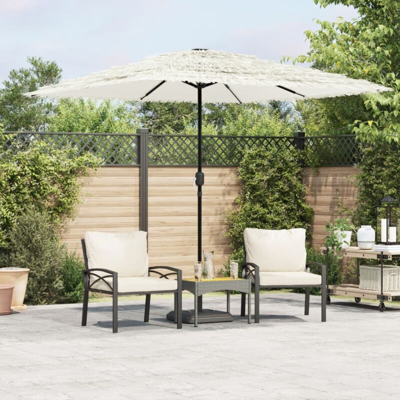foto del prodotto ombrellone giardino con palo in acciaio bianco 248x248x248 cm vidaxl