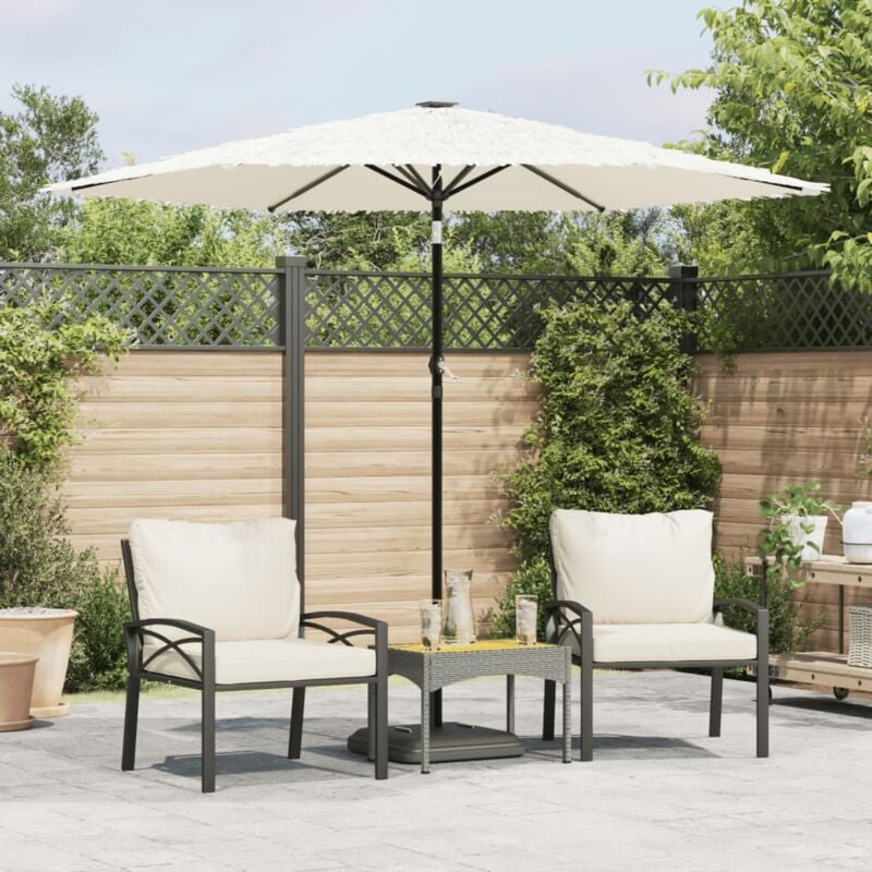 foto del prodotto ombrellone giardino con palo in acciaio bianco 268x268x226 cm vidaxl