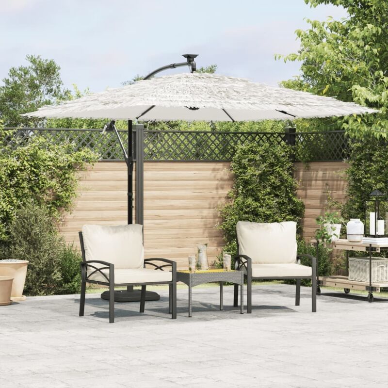 foto del prodotto ombrellone giardino con palo in acciaio bianco 269x269x235 cm vidaxl