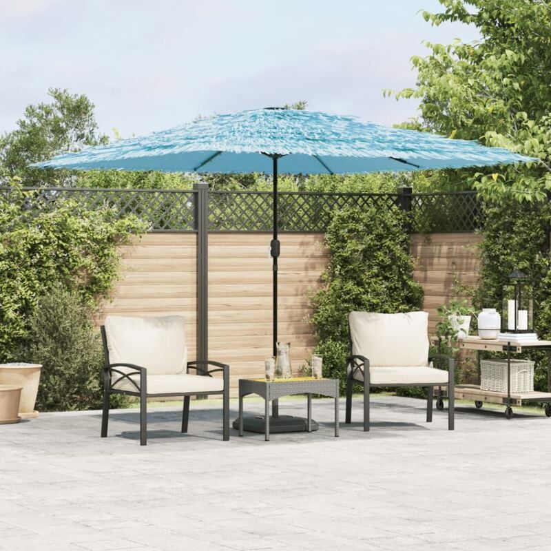 foto del prodotto ombrellone giardino con palo in acciaio blu 290x290x238 cm vidaxl
