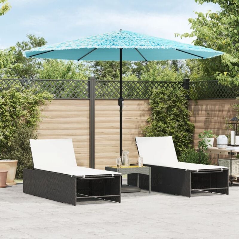 foto del prodotto ombrellone giardino con palo in acciaio blu 324x324x247 cm vidaxl