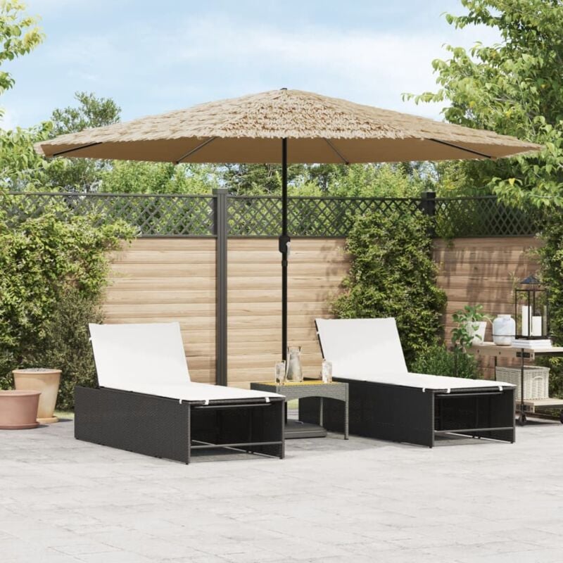 foto del prodotto ombrellone giardino con palo in acciaio marrone 388x388x248 cm vidaxl
