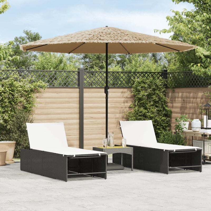 foto del prodotto ombrellone giardino led e palo in acciaio marrone 324x324x247cm vidaxl