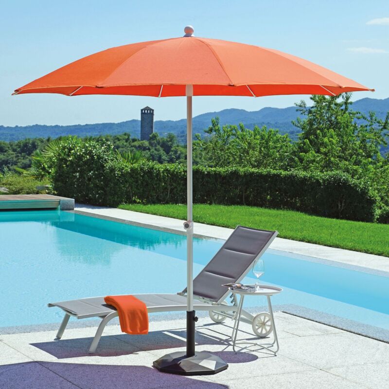 foto del prodotto ombrellone giardino, lidi in alluminio anodizzato telo olefin anti uv 2,5 mt, uso domestico e professionale