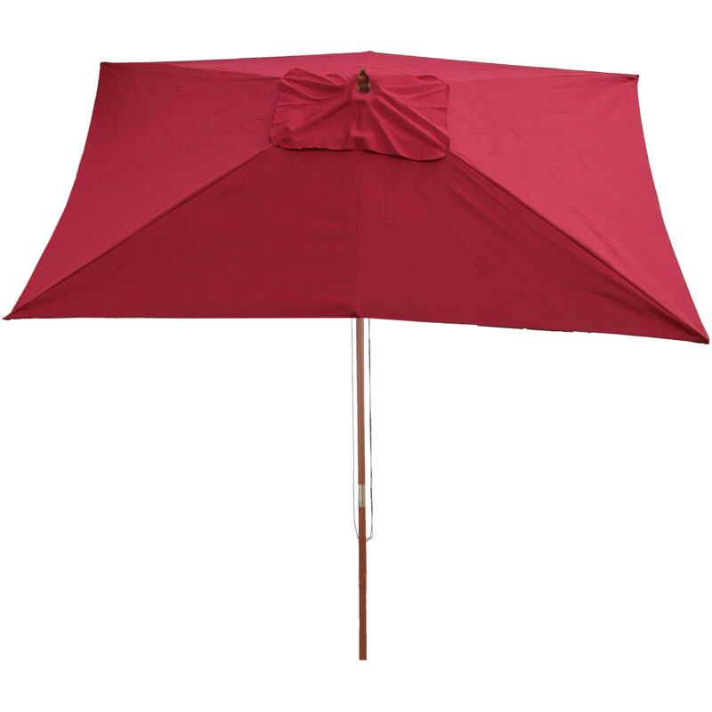 foto del prodotto ombrellone giardino spiaggia n83 florida 3x2m poliestere bordeaux