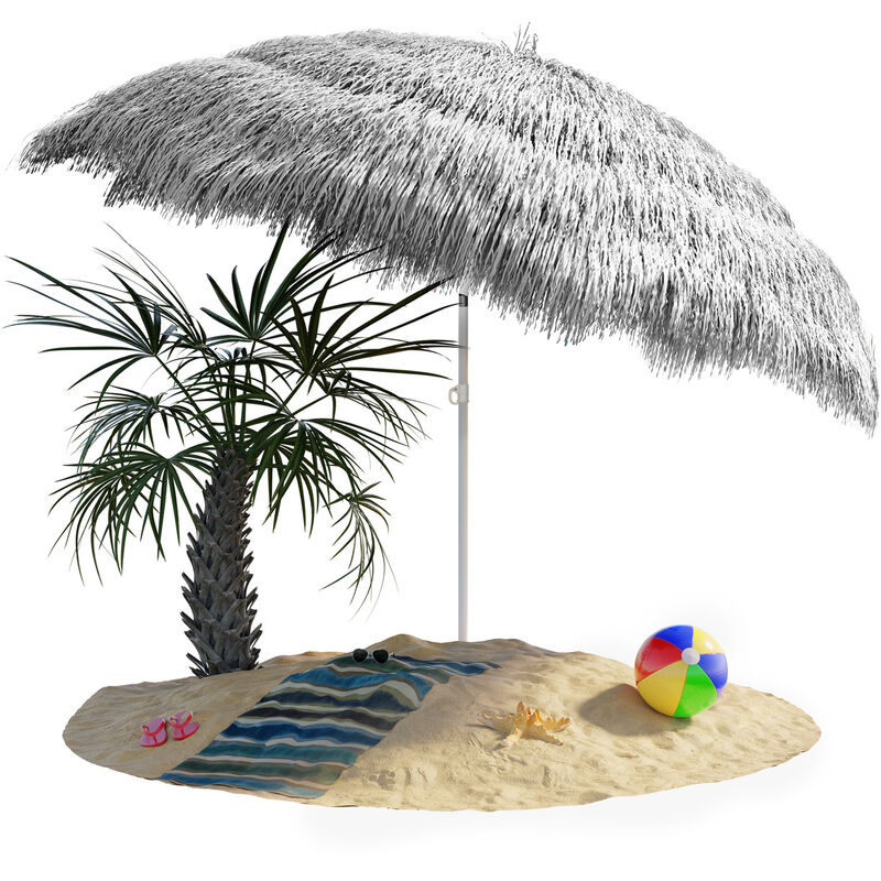 foto del prodotto ombrellone hawaii grigio chiaro 160cm uv30 