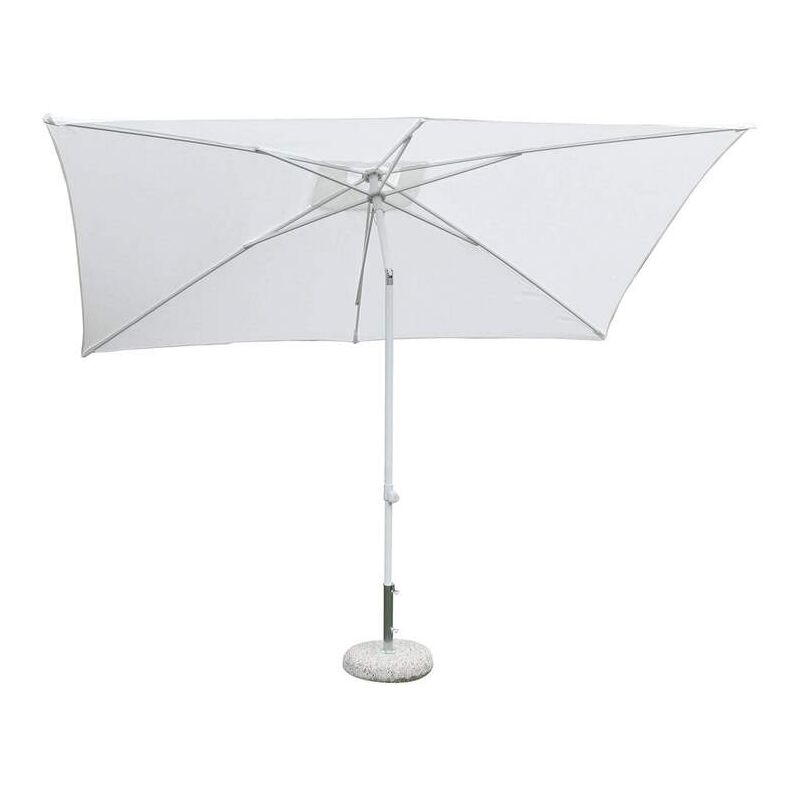 foto del prodotto ombrellone nice 2x3 bianco 180gr struttura alluminio bianco con snodo