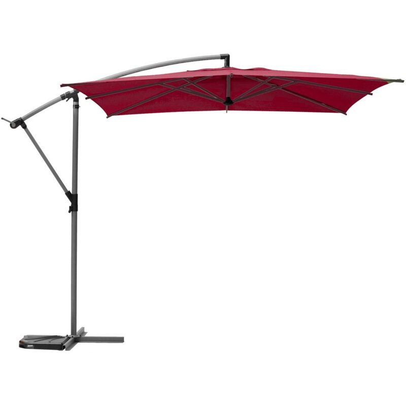 foto del prodotto ombrellone offset quadrato manoa bordeaux d2,5x2,5m in acciaio hesp ride