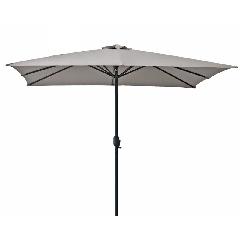 foto del prodotto ombrellone palo centrale paradiso in alluminio verniciato a polvere per giardino e balcone 3 x 3 mt grigio