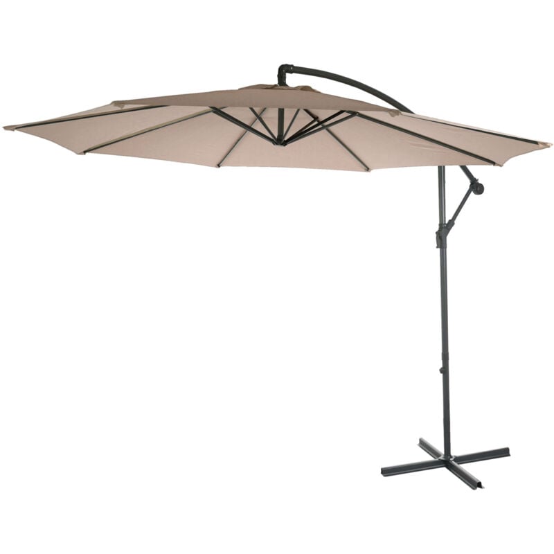 foto del prodotto ombrellone parasole giardino spiaggia moderno acerra 3 m senza base beige