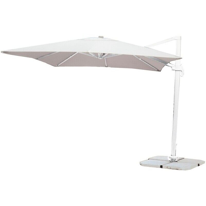 foto del prodotto ombrellone park quadro braccio laterale mt. 3x3 bianco o ecru arredo giardino