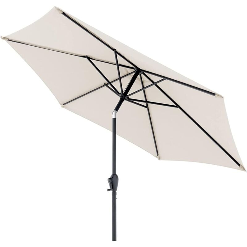 foto del prodotto ombrellone per il giardino jack 250 cm in naturale i parasole rotondo per balcone e terrazza i inclinabile i ombrellone da balcone i ombrellone a