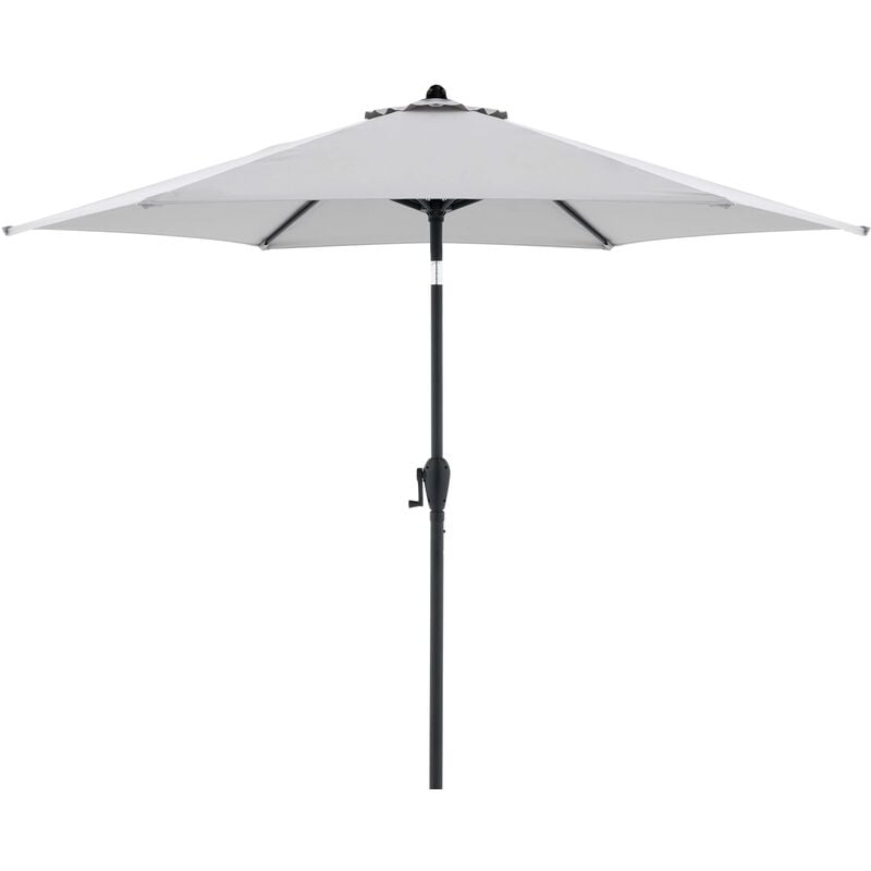 foto del prodotto ombrellone per il giardino jack 250cm grigio chiaro i parasole rotondo per balcone e terrazza i inclinabile i ombrellone da balcone i ombrellone a