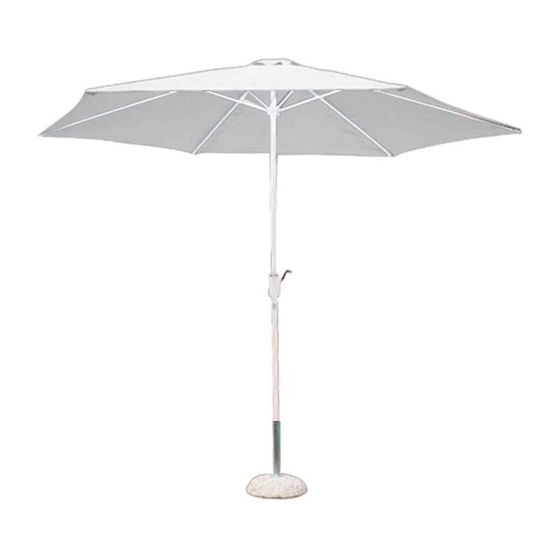 foto del prodotto ombrellone poly eco dm.3 telo bianco poliestere 160 gr palo bianco dm 48 c carr
