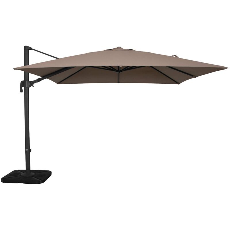 foto del prodotto ombrellone quadrato giardino 3x3 alluminio taupe mod. nettuno