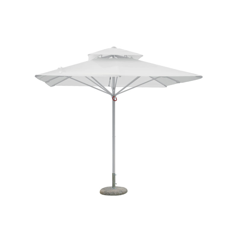 immagine 0 del prodotto ombrellone quadrato moia push up 3x3 mt. fusto bianco telescopico contract