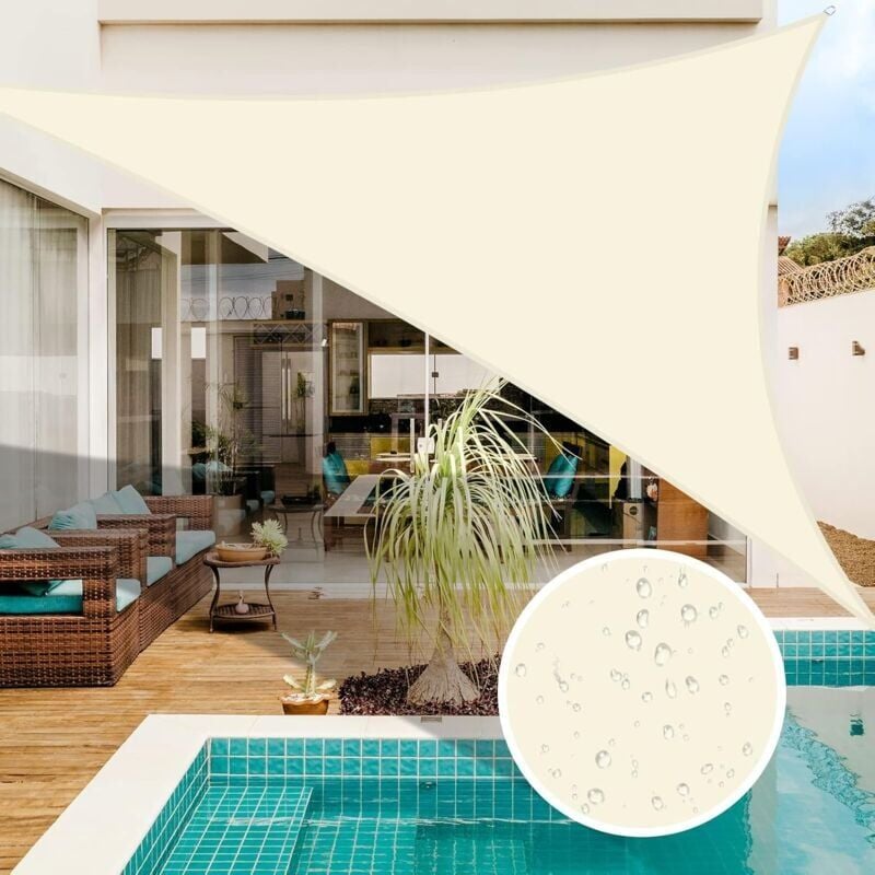 foto del prodotto ombrellone resistente ai raggi uv 10 ft, vela triangolare baldacchino giardino riparo per piante traspirante copertura per serra per esterno patio