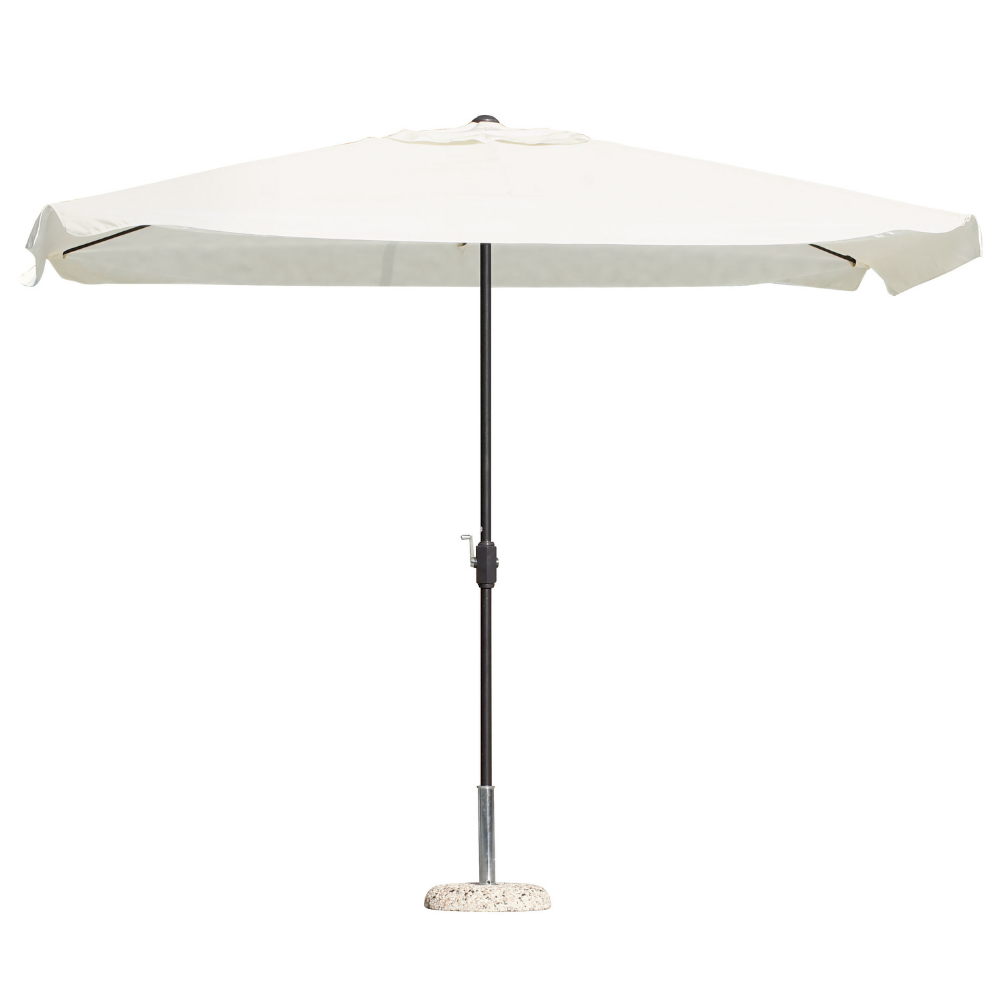 foto del prodotto ombrellone rettangolare da giardino 3x2 mt con palo centrale in ferro e telo ecrù 180gr tomaino 5006