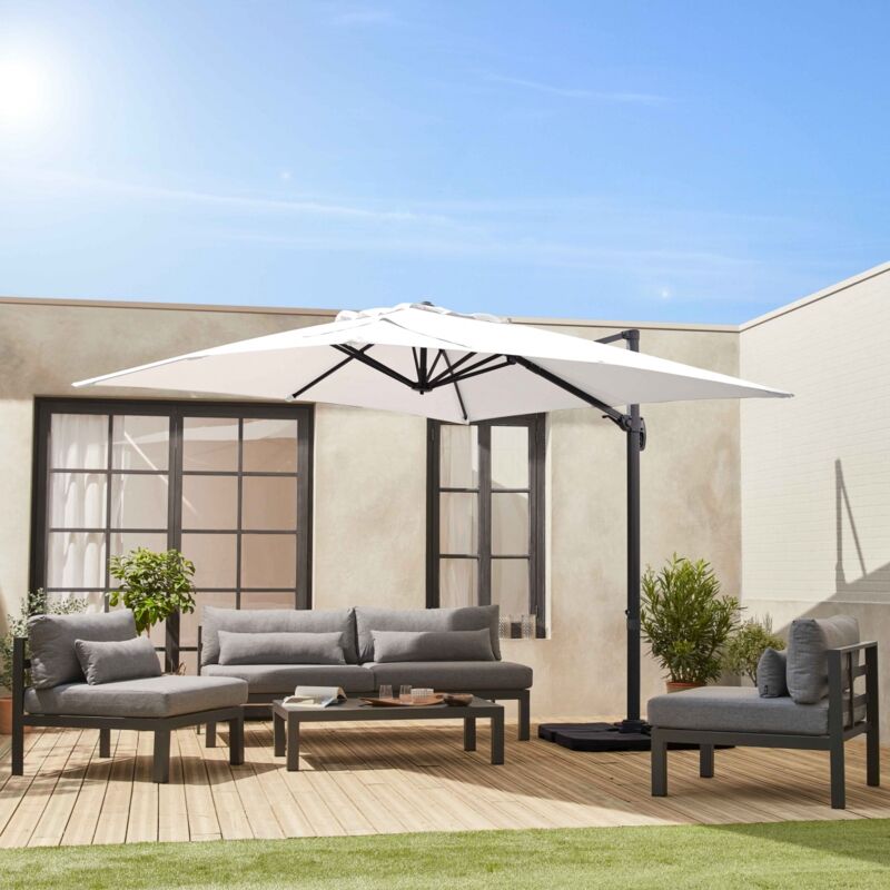 foto del prodotto ombrellone rettangolare decentrato in alluminio 3x3m