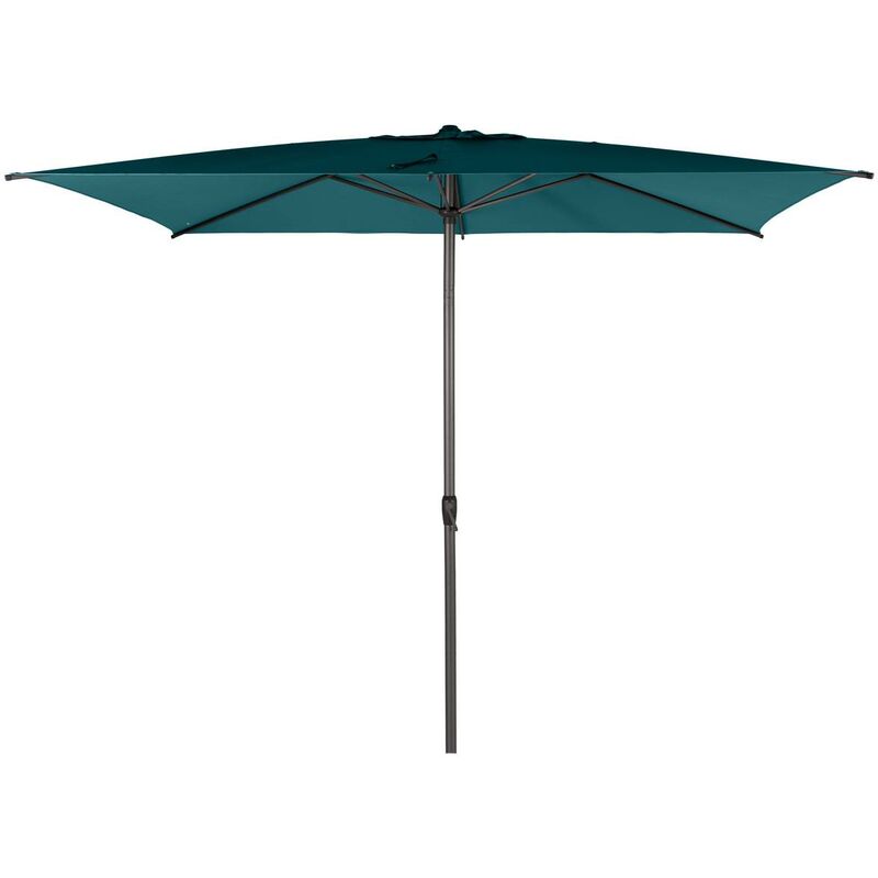 foto del prodotto ombrellone rettangolare diritto loompa in alluminio blu anatra 3x2m hesp ride