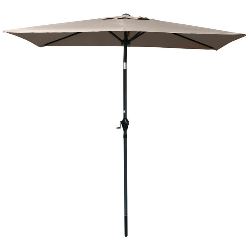 foto del prodotto ombrellone rettangolare inclinabile color taupe 135x210cm