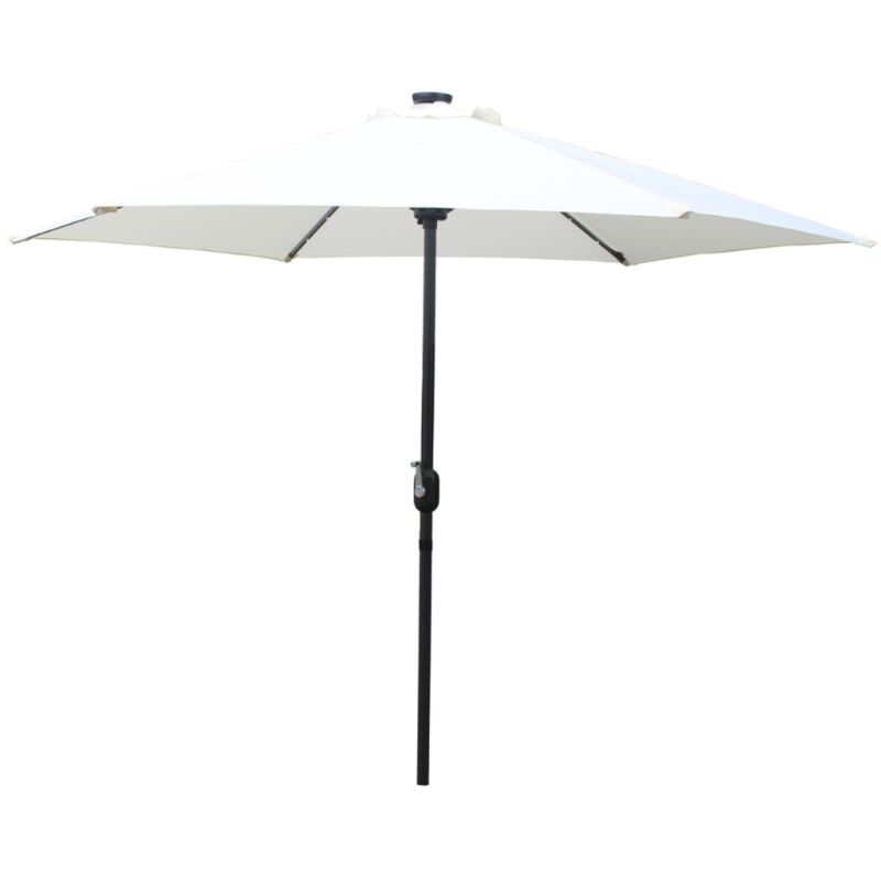 foto del prodotto ombrellone rotondo con led ecru 2,66 x 2,66 m amalfi