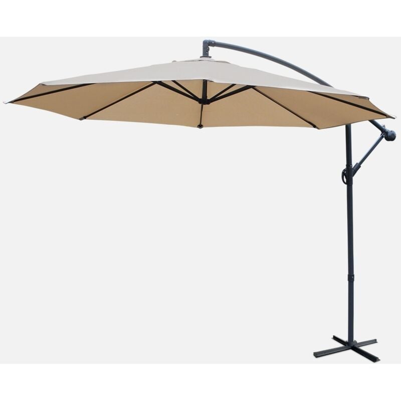 foto del prodotto ombrellone rotondo offset 300cm, beige