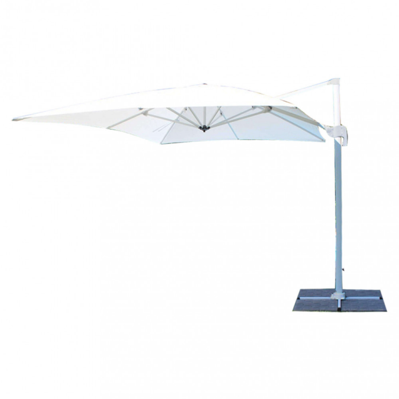 foto del prodotto ombrellone saturno bianco p l 3 x 3 telo bianco