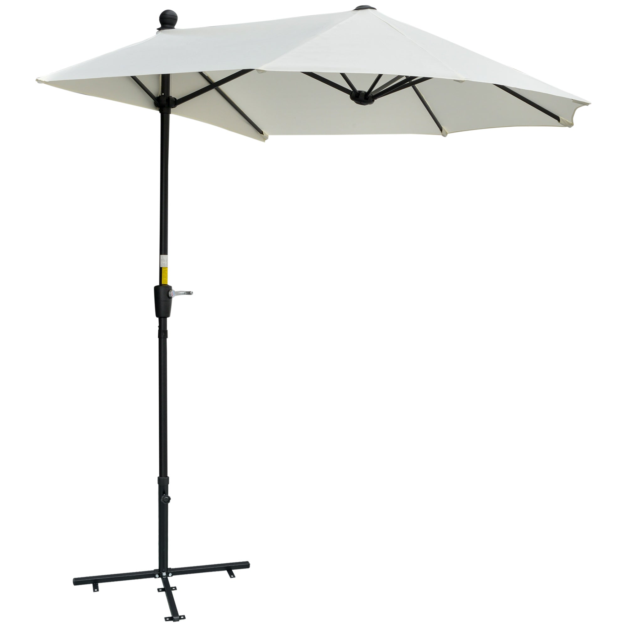 foto del prodotto ombrellone semicircolare 200x190x240 cm tettuccio anti uv crema