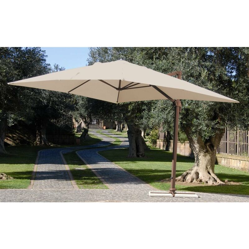 foto del prodotto ombrellone senso 3x3 mt struttura alluminio col. ecru orientabile m0430 33