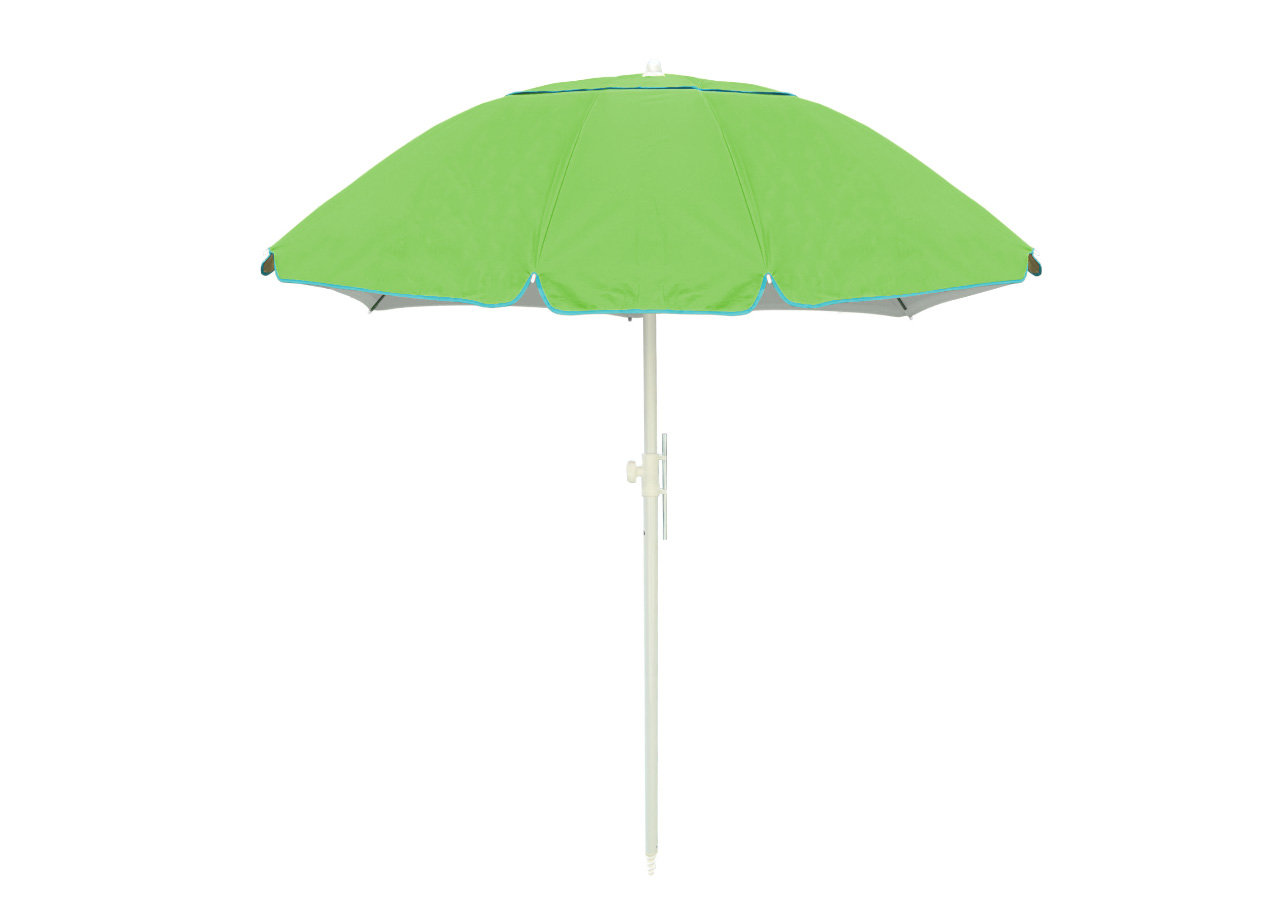 foto del prodotto ombrellone spiaggia mare portatile palo reclinabile tinta unita modello caprera - diametro 220 - verde