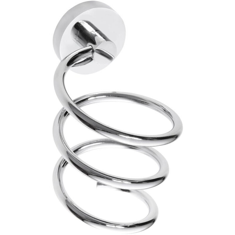 foto del prodotto omega supporto a spirale per asciugacapelli a muro, ottone, cromo 104117022 bemeta