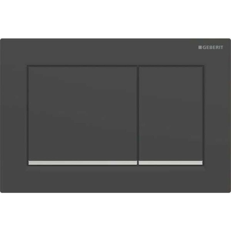 foto del prodotto omega30 placca di comando, nero opaco cromo lucido 115.080.14.1 geberit