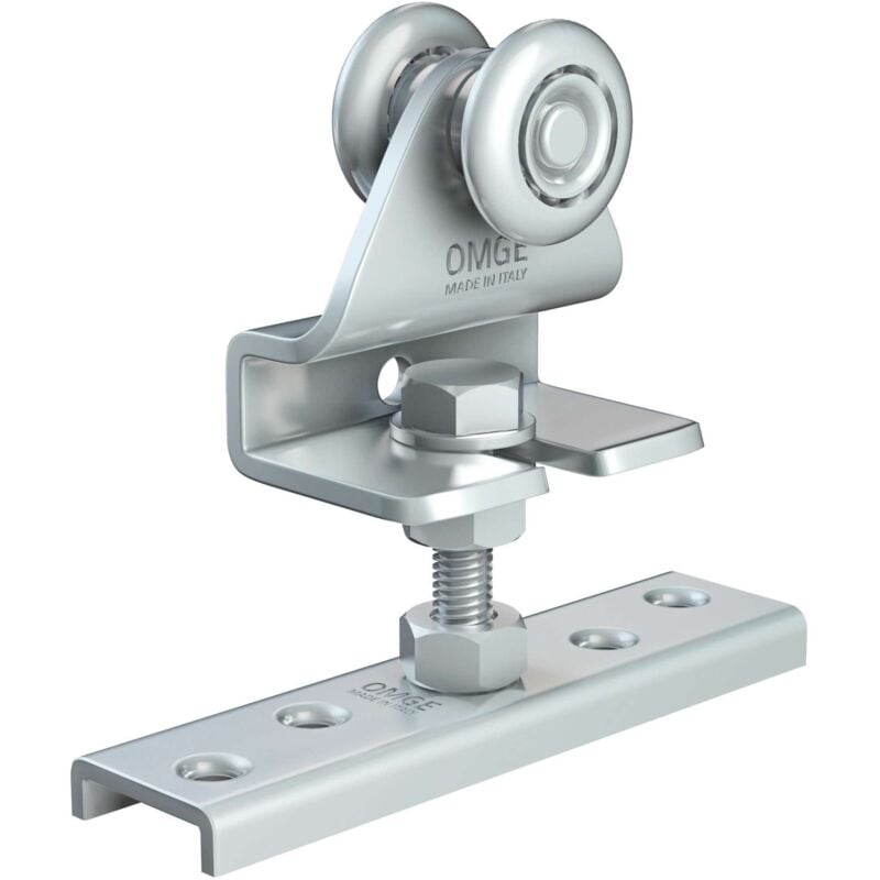 foto del prodotto omge - 15 pz art 22 carrello a 2 ruote in acciaio per porte scorrevoli