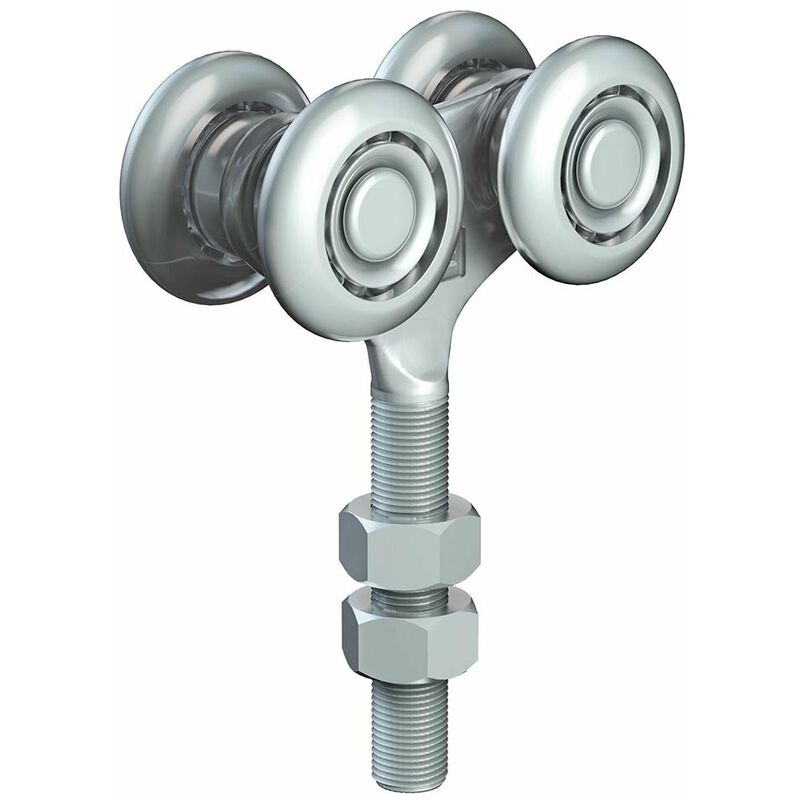 foto del prodotto omge carrello a 4 ruote per porta scorrevole portata max 220 kg diametro 38 mm