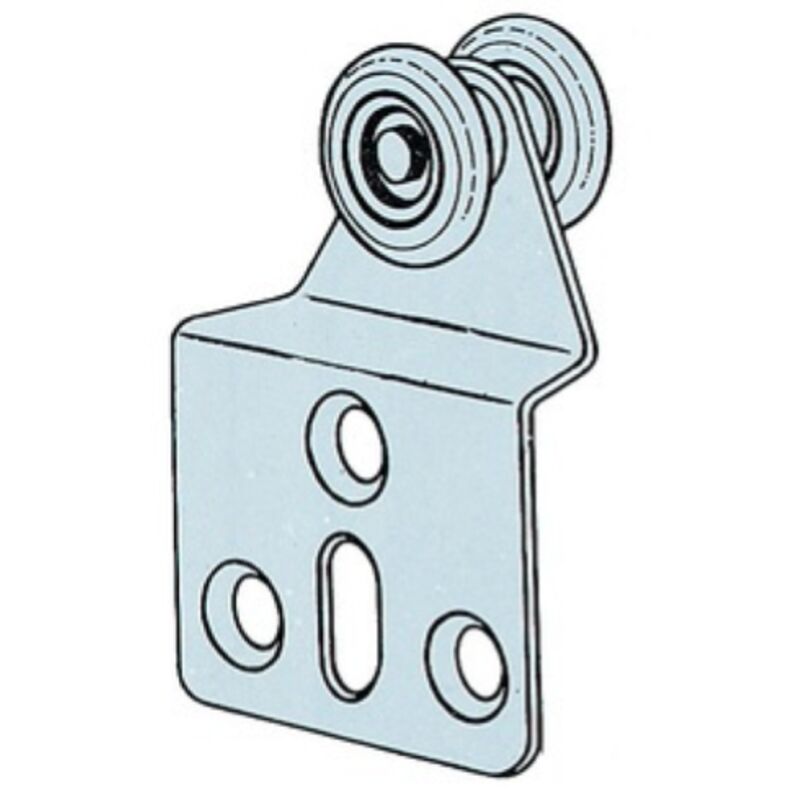 foto del prodotto omge cf 4 pz di carrelli a 2 ruote in nylon per porte scorrevoli 15 mm