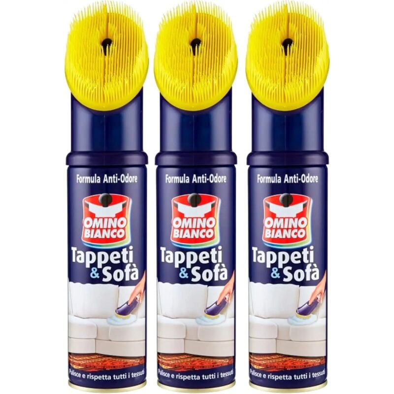 foto del prodotto omino bianco pulitore tessuti per tappeti e divani, 3 flaconi x 300ml