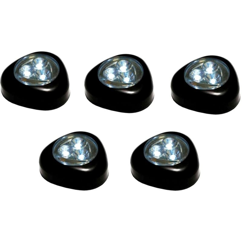 foto del prodotto omnialaser 5xb038lf 5pcs luce notturna, luci armadio led senza fili, luce adesiva a batteria per armadio, corridoio, scale, garage, camera bambini,